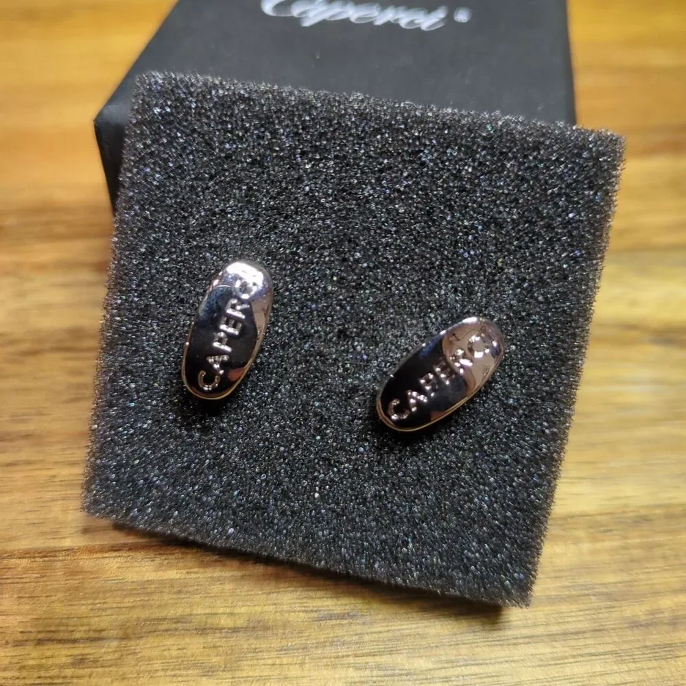 Silver Plated Square Cufflinks Sodalite Gemstone